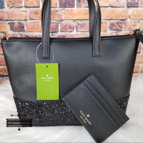Kate spade Ina Greta black satchel card case SET - Picture 7 of 8